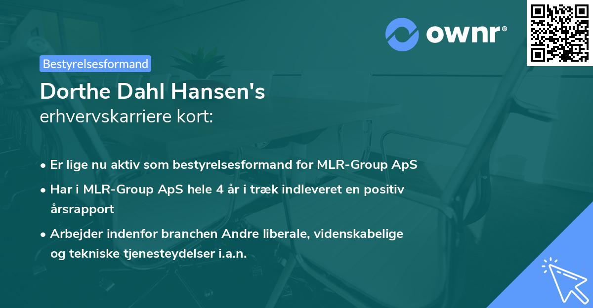 Dorthe Dahl Hansen's erhvervskarriere kort