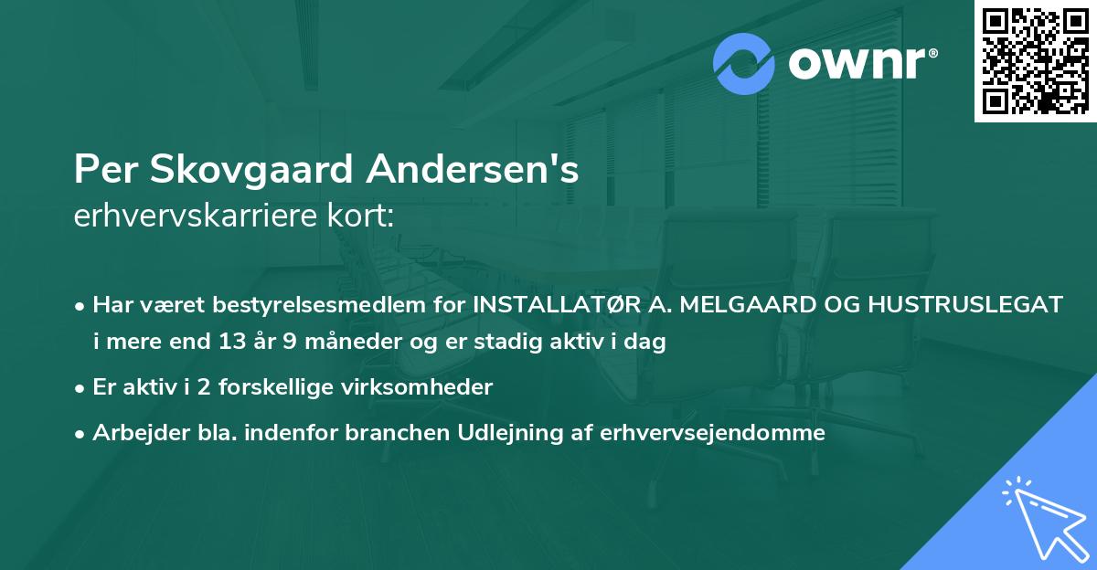 Per Skovgaard Andersen's erhvervskarriere kort