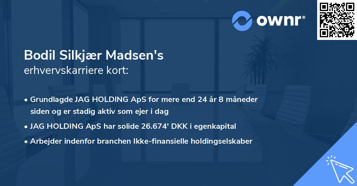 Bodil Silkjær Madsen's erhvervskarriere kort