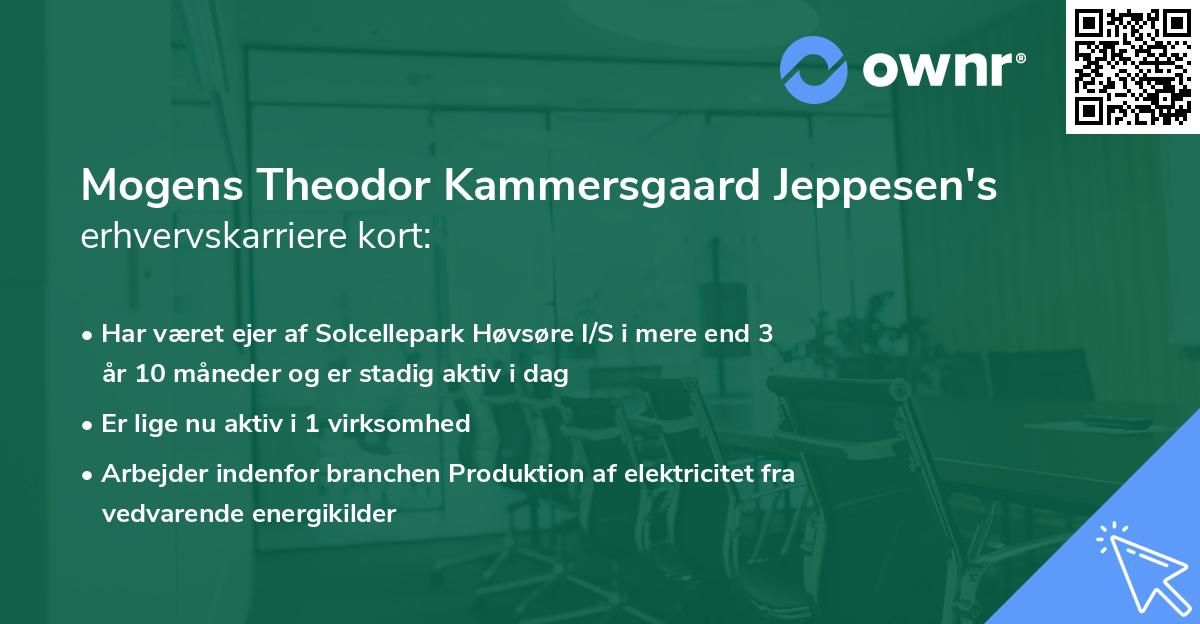 Mogens Theodor Kammersgaard Jeppesen's erhvervskarriere kort