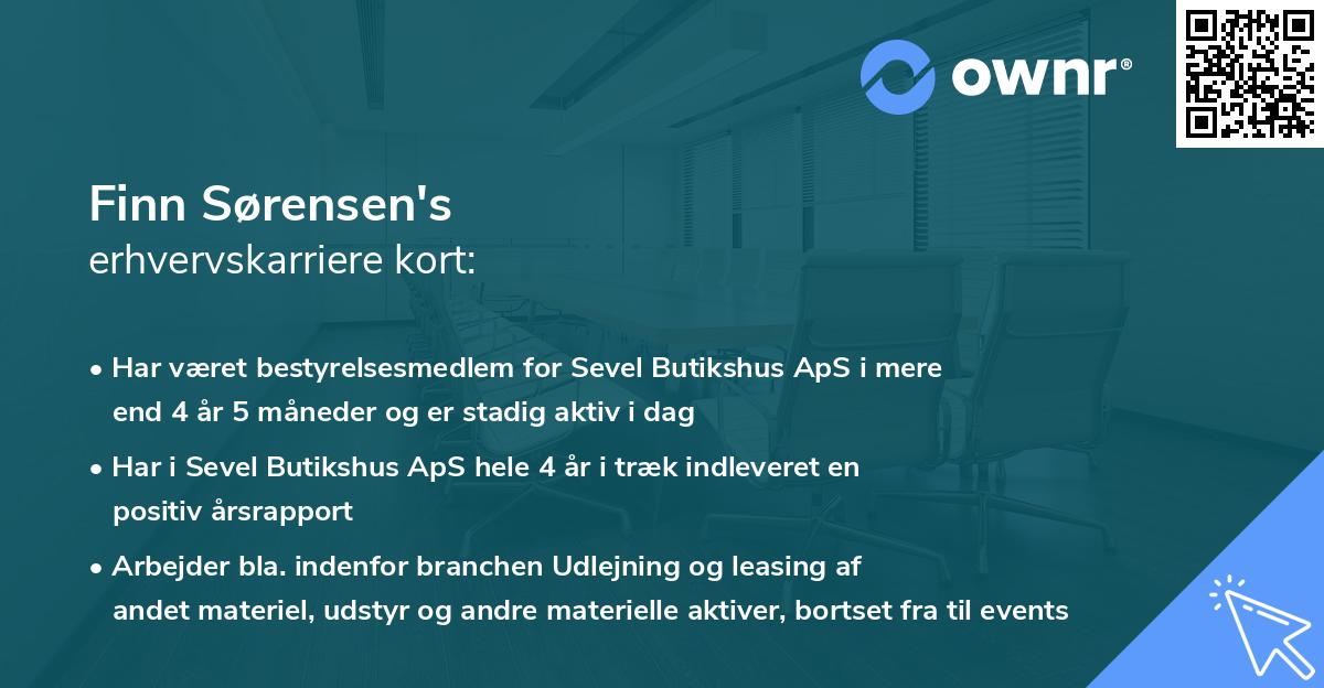 Finn Sørensen's erhvervskarriere kort