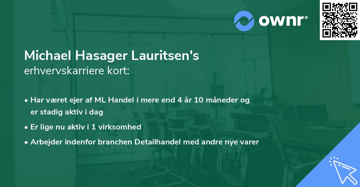 Michael Hasager Lauritsen's erhvervskarriere kort