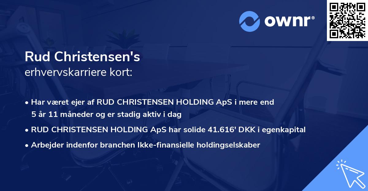 Rud Christensen's erhvervskarriere kort