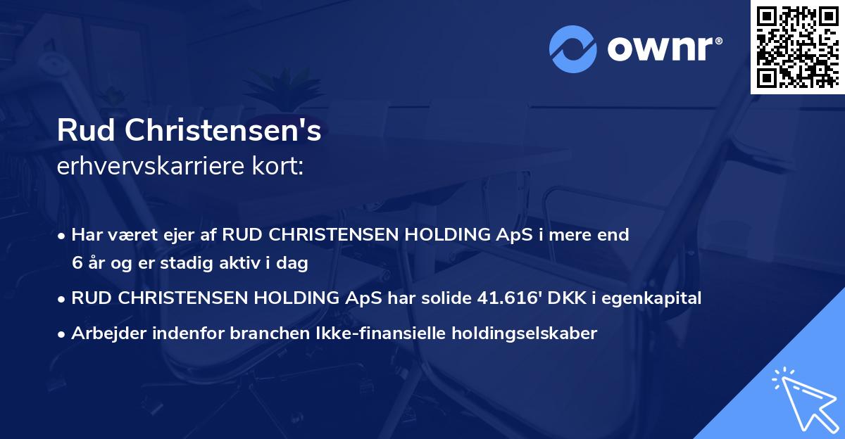 Rud Christensen's erhvervskarriere kort