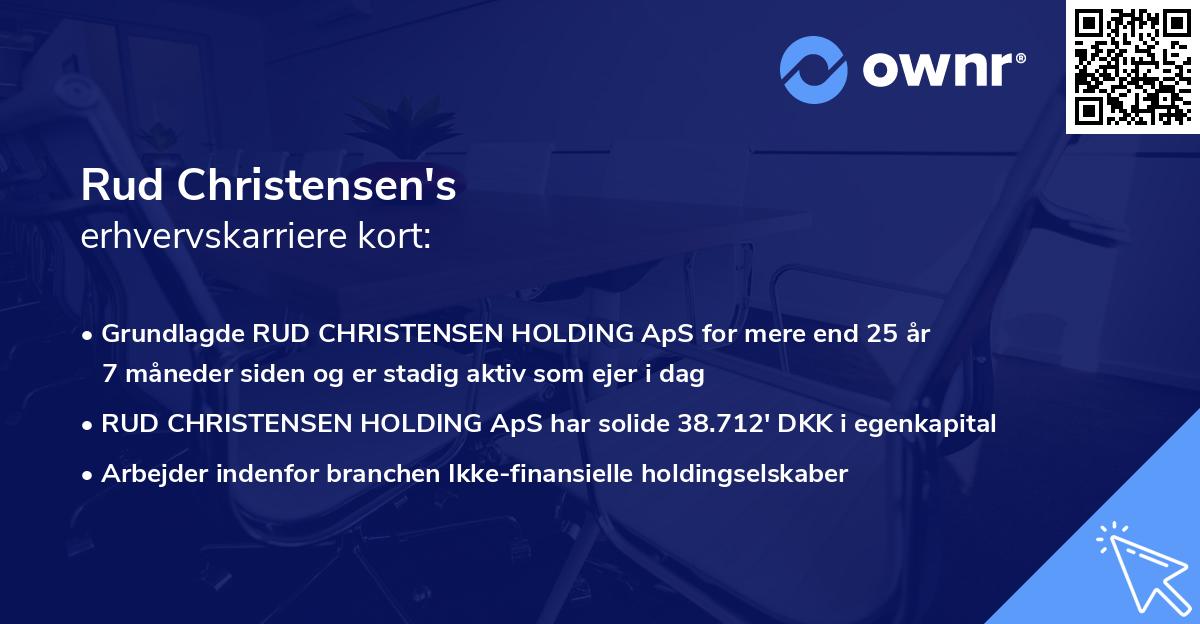 Rud Christensen's erhvervskarriere kort