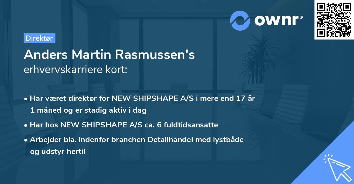 Anders Martin Rasmussen's erhvervskarriere kort