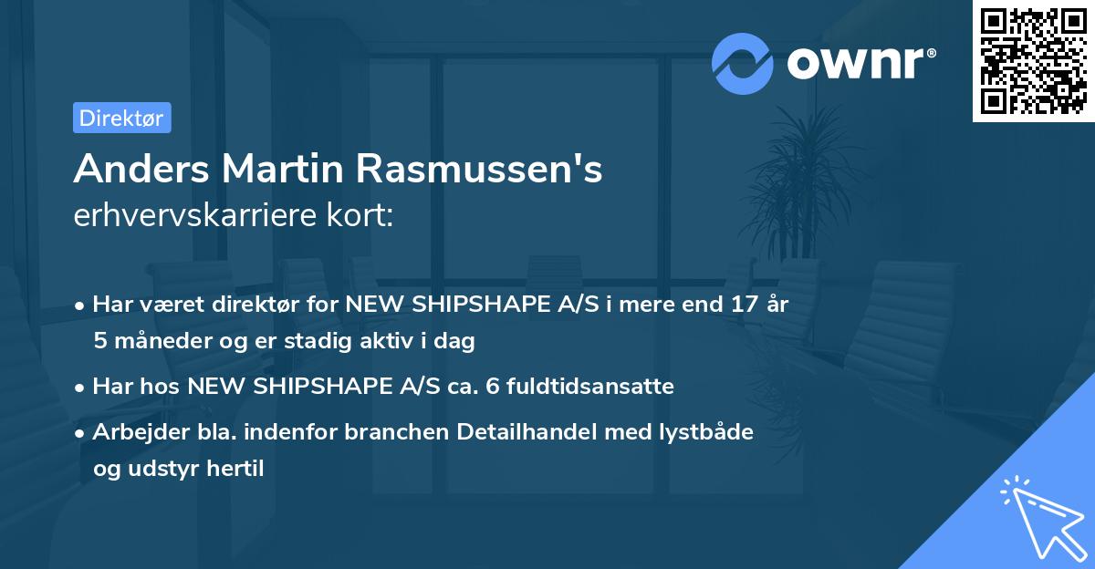 Anders Martin Rasmussen's erhvervskarriere kort