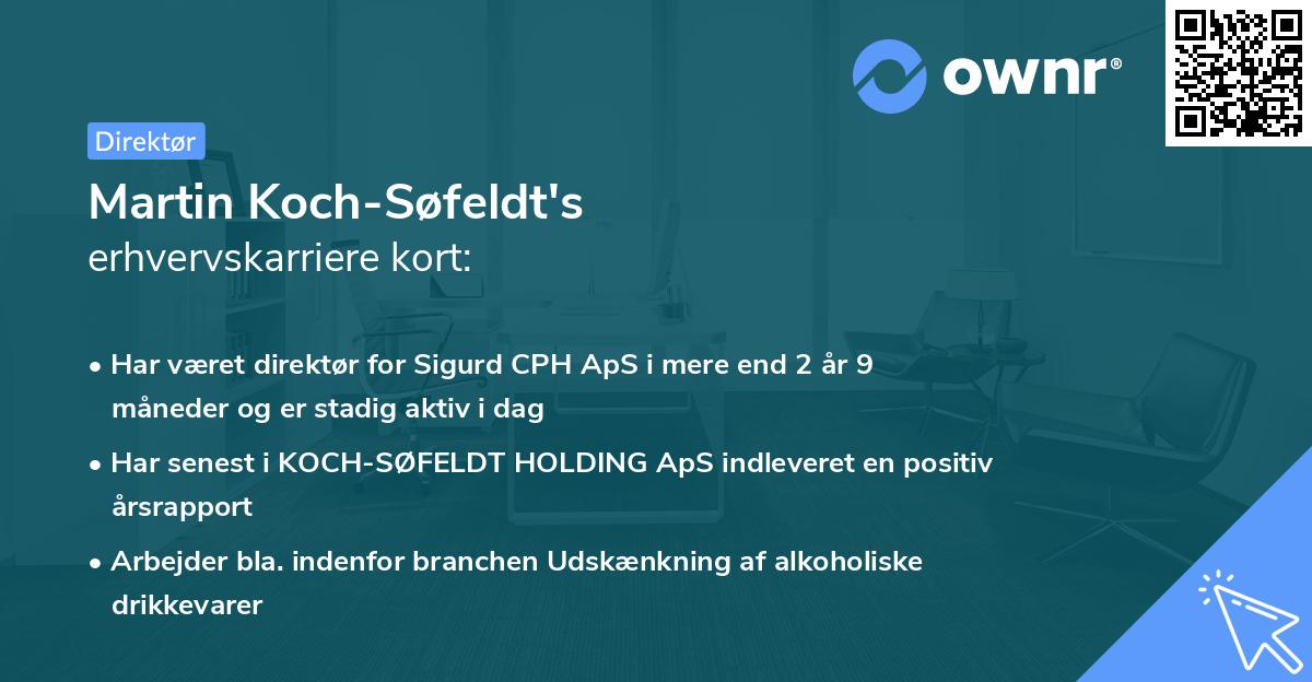 Martin Koch-Søfeldt's erhvervskarriere kort