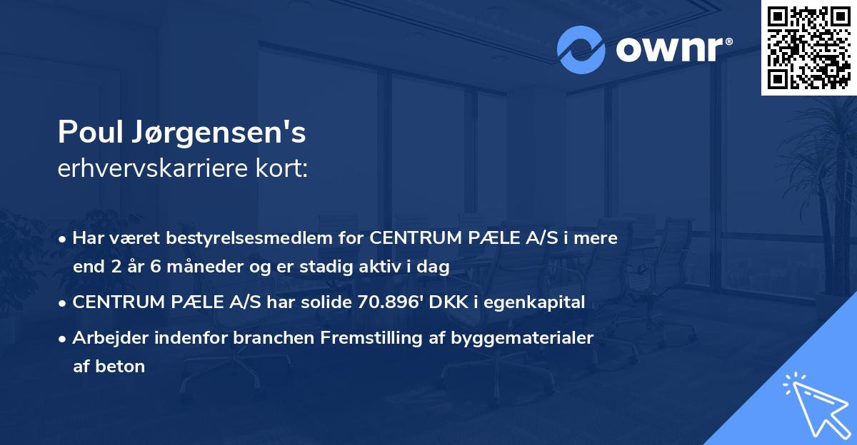 Poul Jørgensen's erhvervskarriere kort