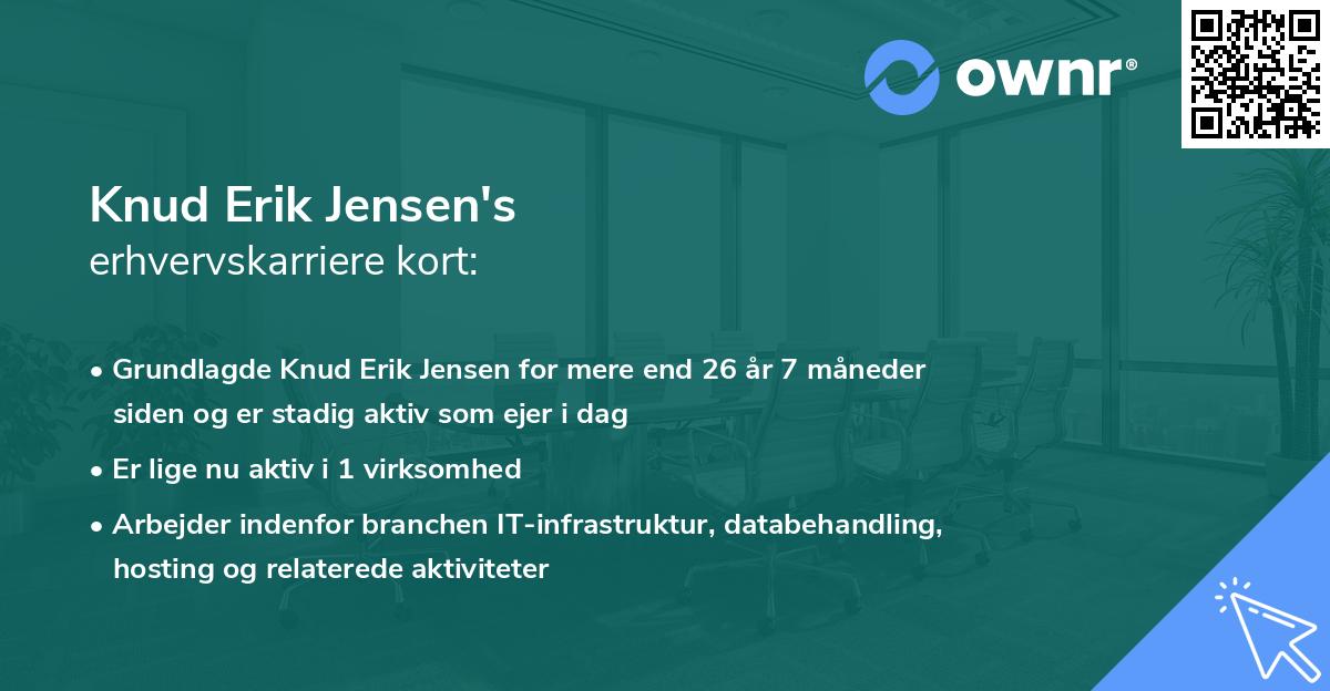 Knud Erik Jensen's erhvervskarriere kort