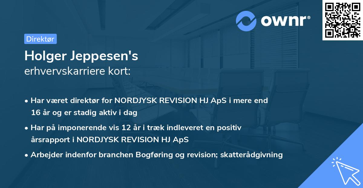 Holger Jeppesen's erhvervskarriere kort