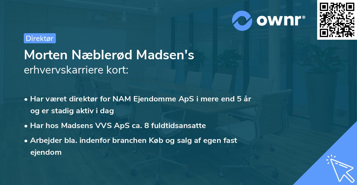 Morten Næblerød Madsen's erhvervskarriere kort