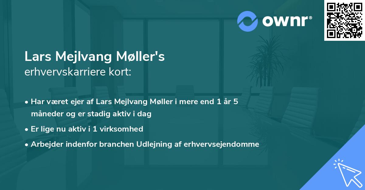 Lars Mejlvang Møller's erhvervskarriere kort
