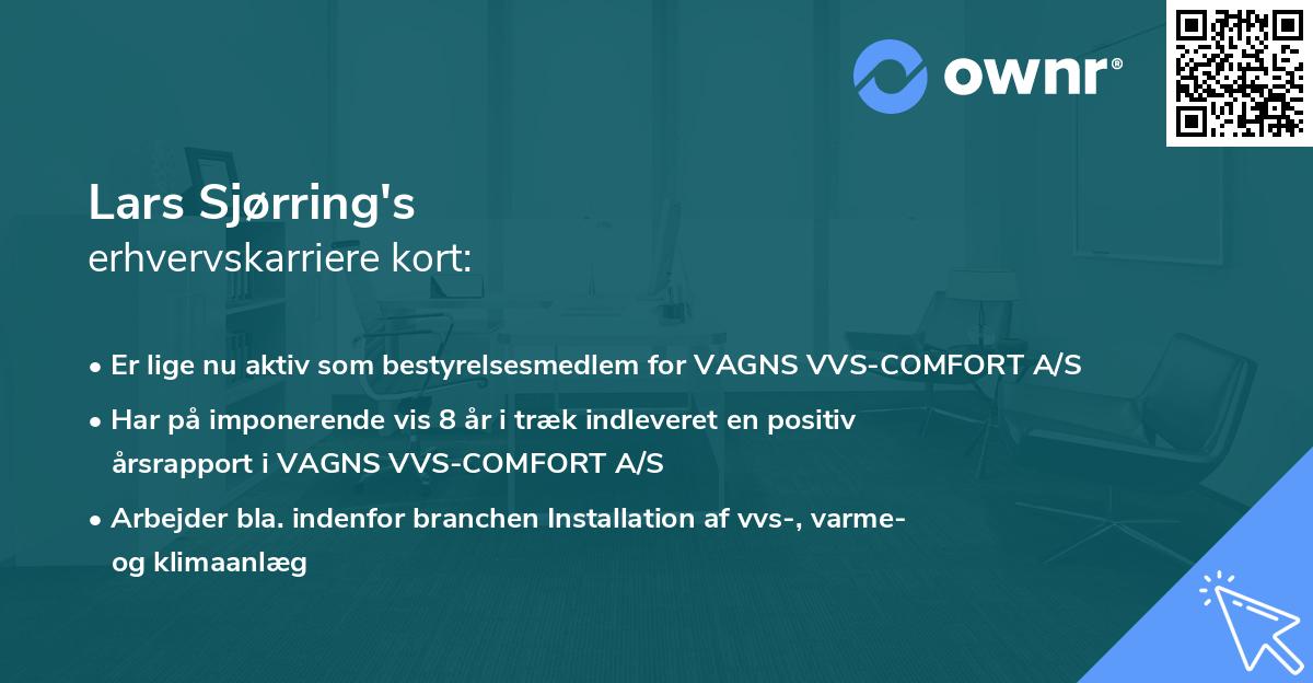 Lars Sjørring's erhvervskarriere kort