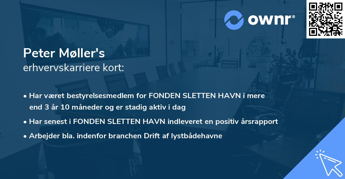 Peter Møller's erhvervskarriere kort