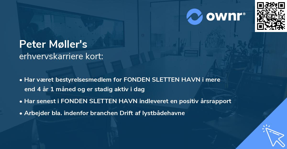 Peter Møller's erhvervskarriere kort