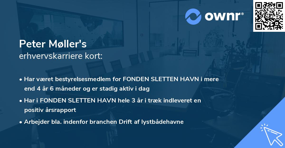 Peter Møller's erhvervskarriere kort