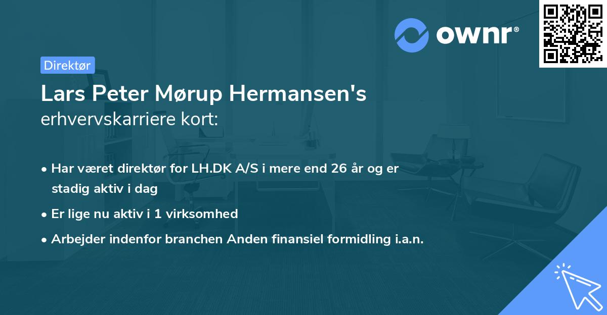 Lars Peter Mørup Hermansen's erhvervskarriere kort