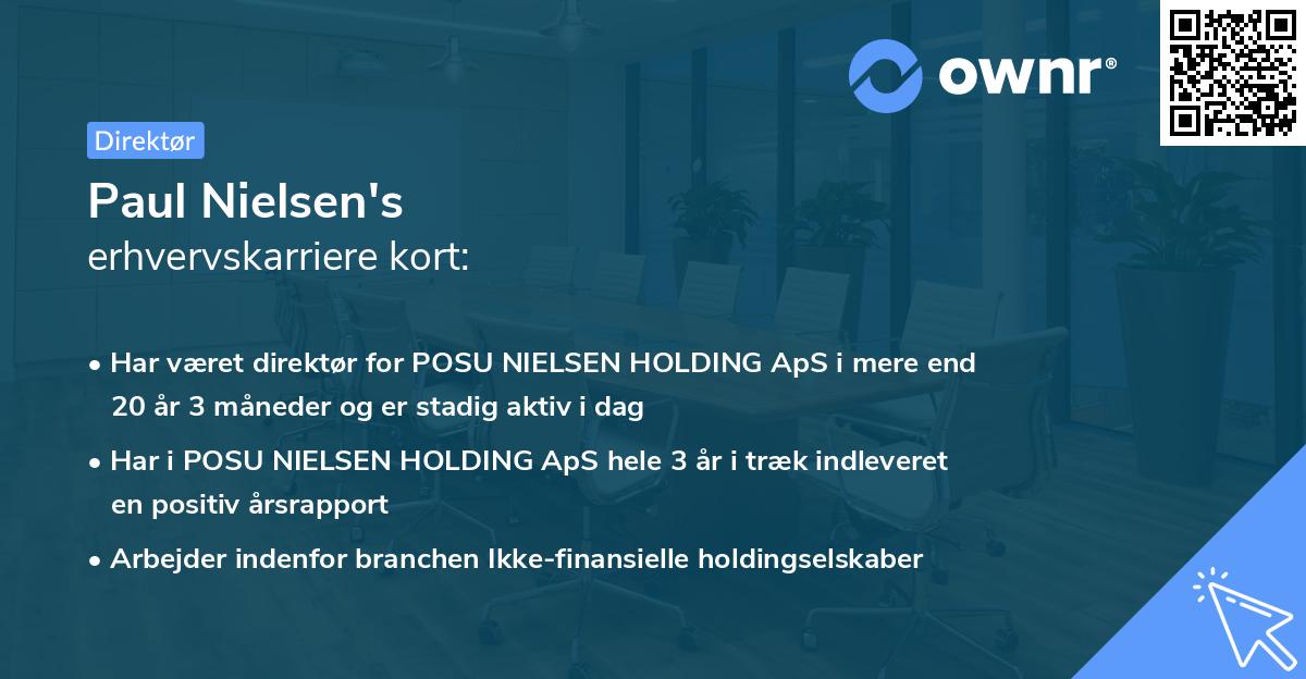 Paul Nielsen's erhvervskarriere kort