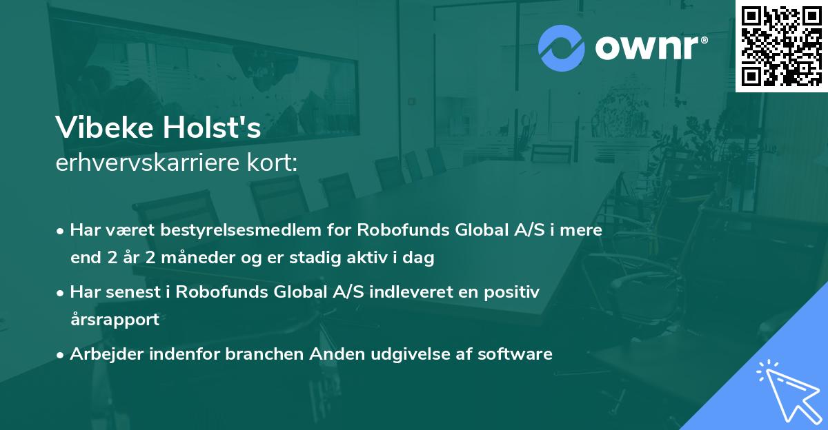 Vibeke Holst's erhvervskarriere kort