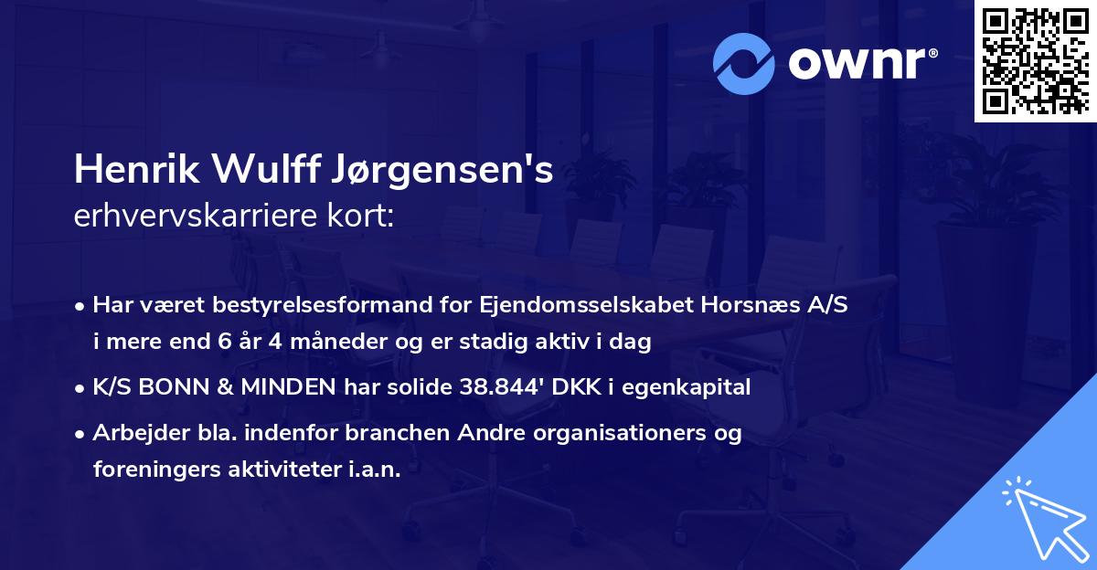 Henrik Wulff Jørgensen's erhvervskarriere kort