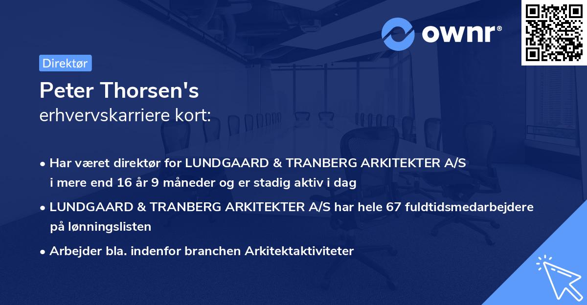 Peter Thorsen's erhvervskarriere kort