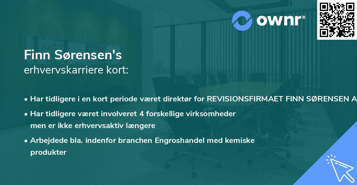 Finn Sørensen's erhvervskarriere kort