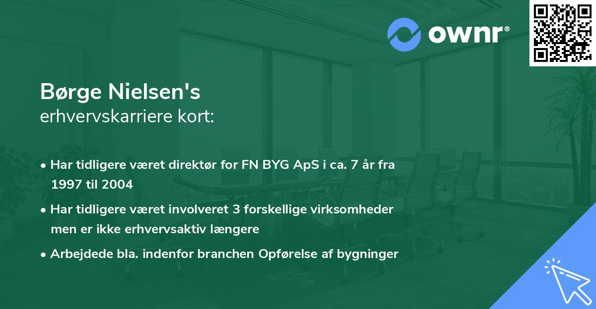 Børge Nielsen's erhvervskarriere kort