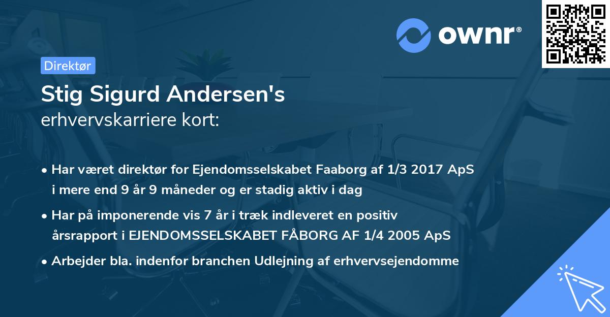 Stig Sigurd Andersen's erhvervskarriere kort