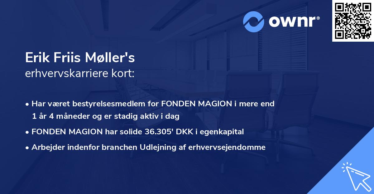 Erik Friis Møller's erhvervskarriere kort