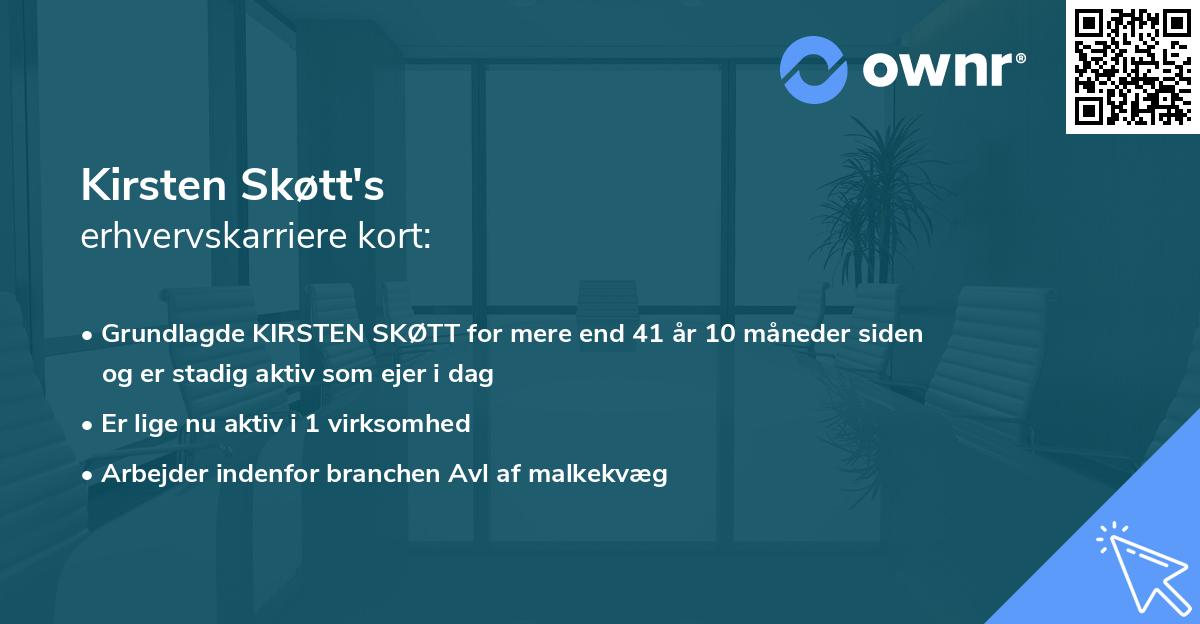 Kirsten Skøtt's erhvervskarriere kort