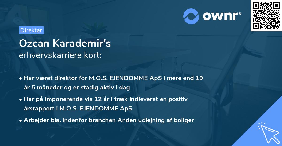 Ozcan Karademir's erhvervskarriere kort
