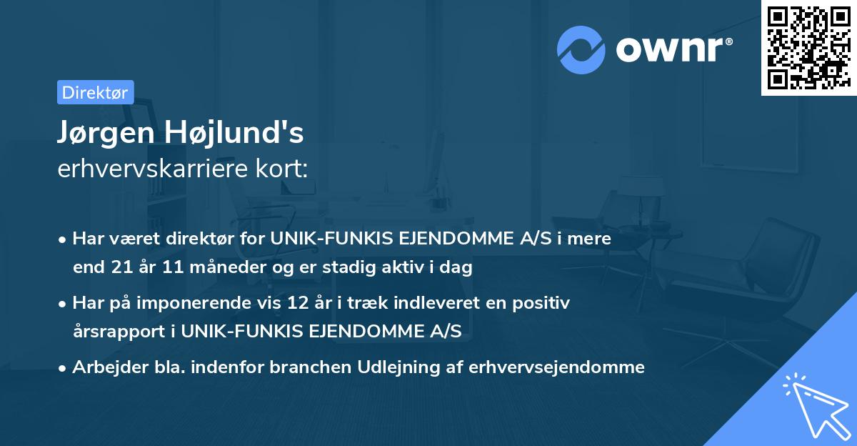 Jørgen Højlund's erhvervskarriere kort