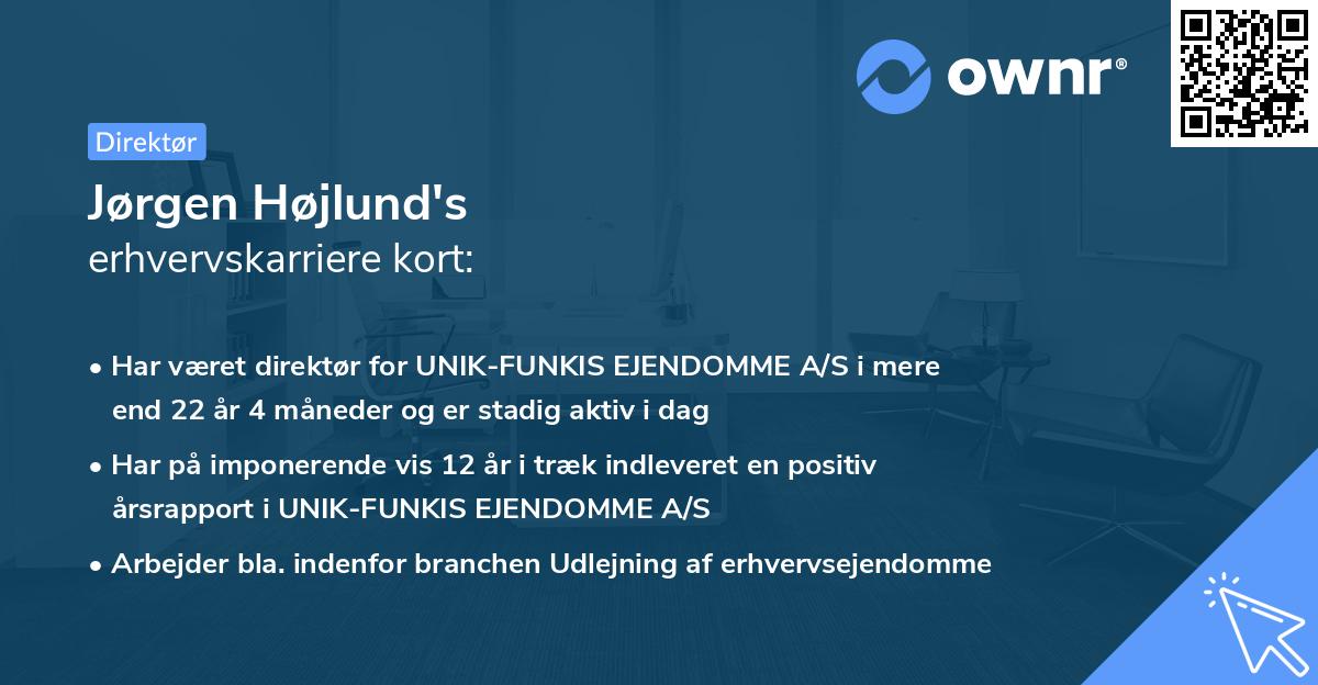 Jørgen Højlund's erhvervskarriere kort