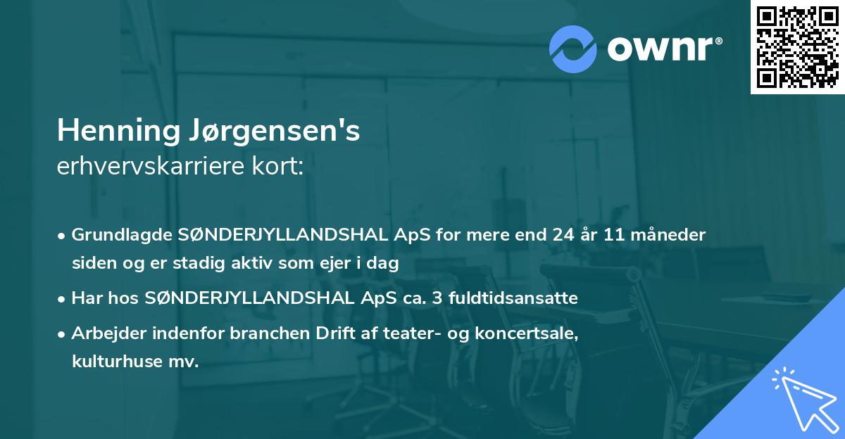 Henning Jørgensen's erhvervskarriere kort