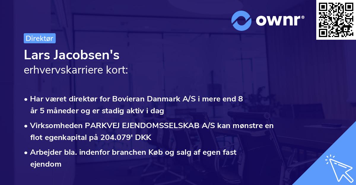 Lars Jacobsen's erhvervskarriere kort