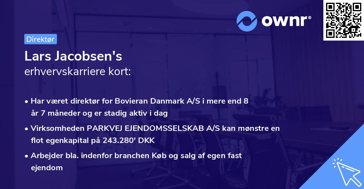Lars Jacobsen's erhvervskarriere kort