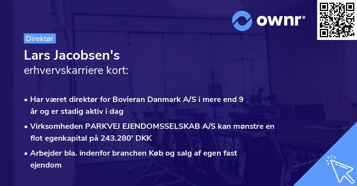 Lars Jacobsen's erhvervskarriere kort
