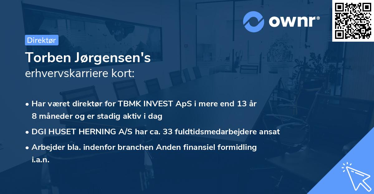 Torben Jørgensen's erhvervskarriere kort