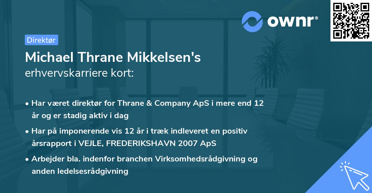 Michael Thrane Mikkelsen's erhvervskarriere kort