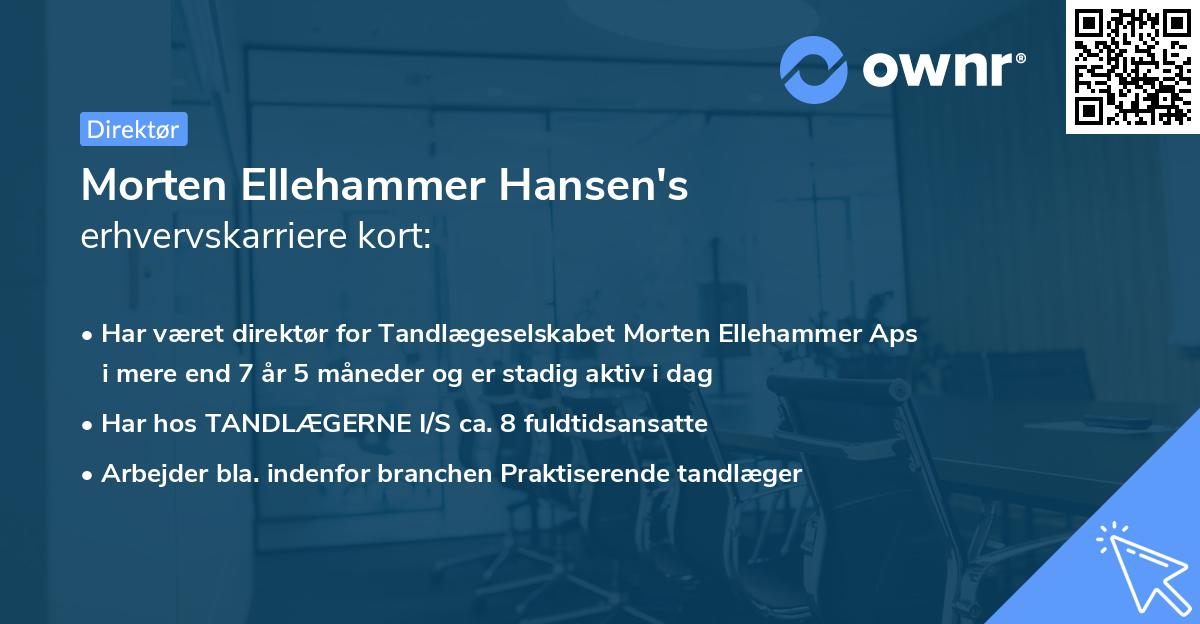 Morten Ellehammer Hansen's erhvervskarriere kort