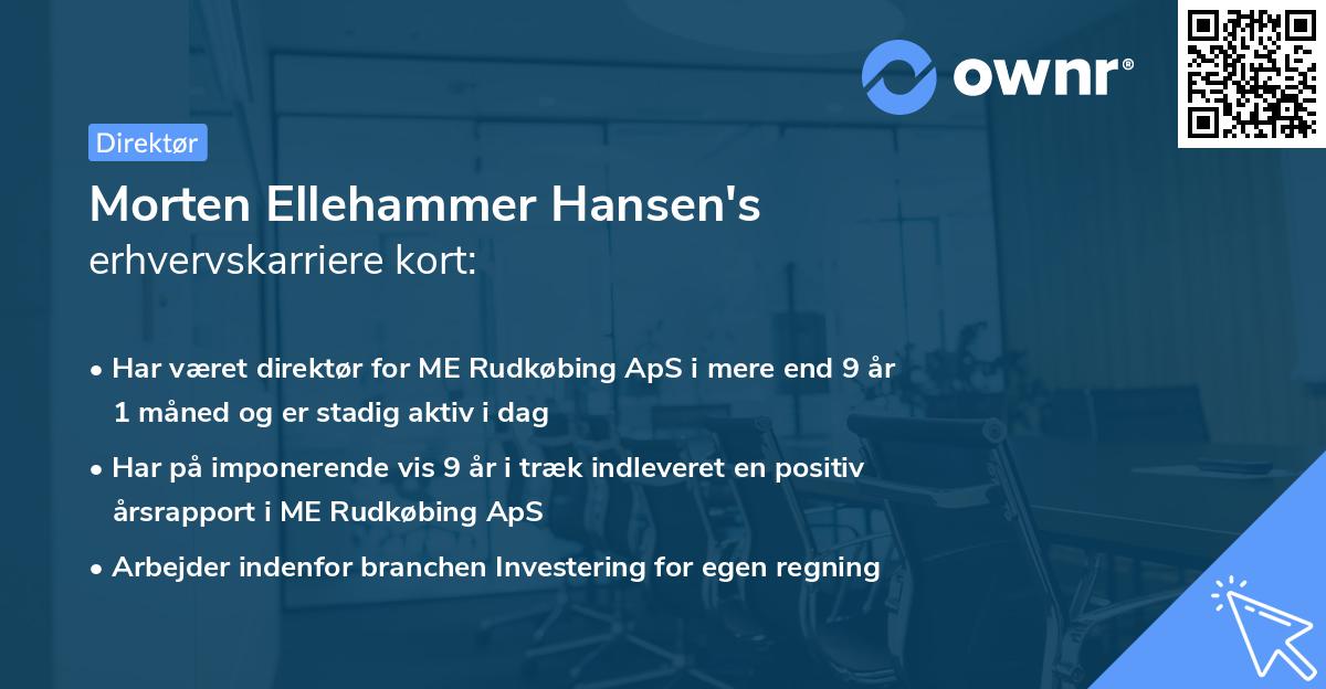 Morten Ellehammer Hansen's erhvervskarriere kort