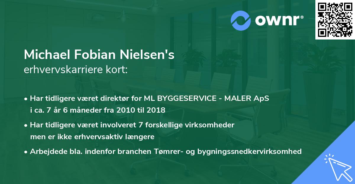 Michael Fobian Nielsen's erhvervskarriere kort