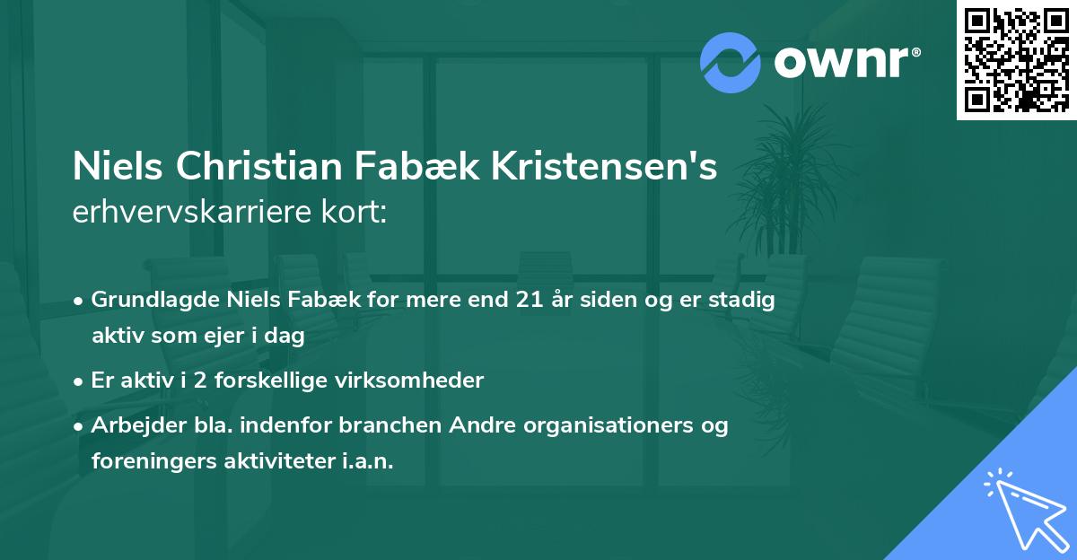 Niels Christian Fabæk Kristensen's erhvervskarriere kort