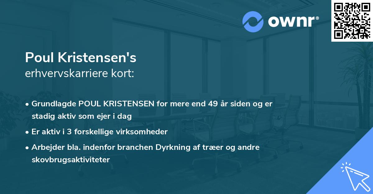 Poul Kristensen's erhvervskarriere kort