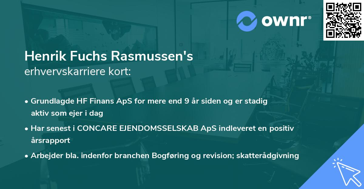 Henrik Fuchs Rasmussen's erhvervskarriere kort