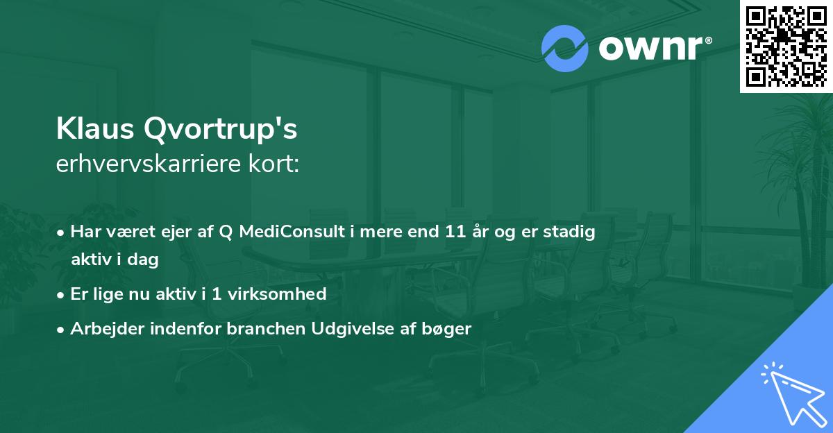 Klaus Qvortrup's erhvervskarriere kort