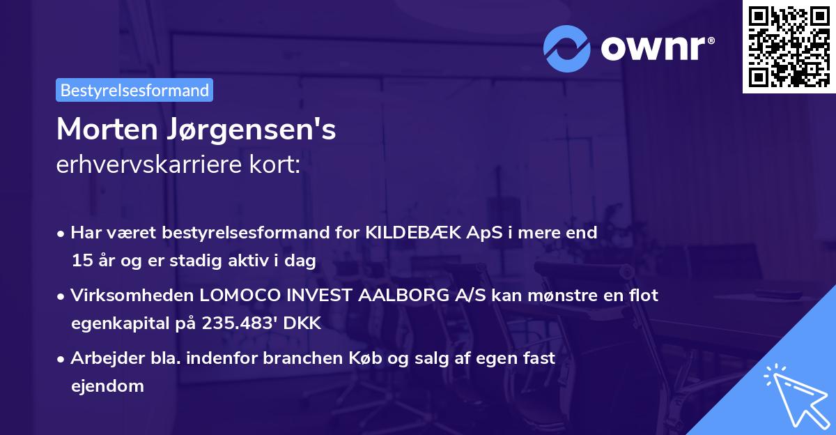 Morten Jørgensen's erhvervskarriere kort