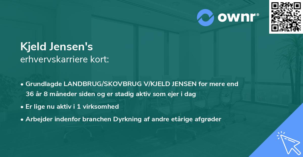 Kjeld Jensen's erhvervskarriere kort