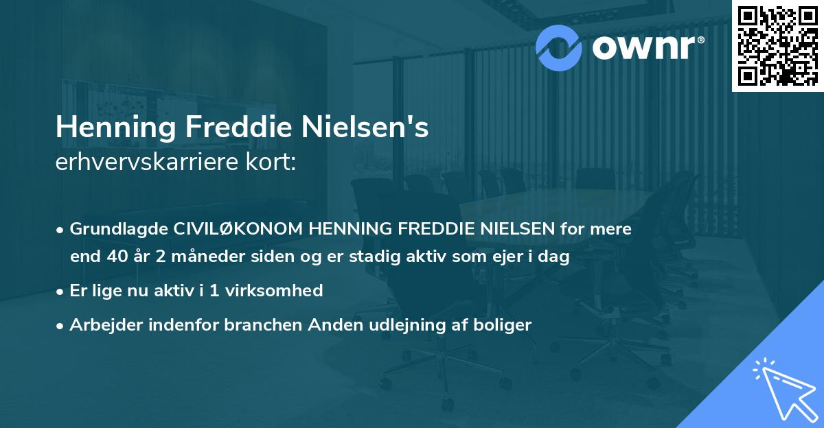 Henning Freddie Nielsen's erhvervskarriere kort